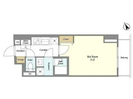コンフォリア要町(1K/14階)の間取り写真