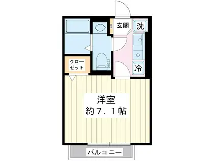 MARIS STELLA(1K/1階)の間取り写真
