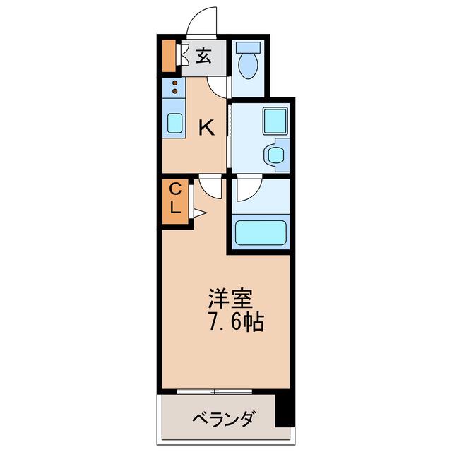 リヴシティ新栄(1K/12階)の間取り写真