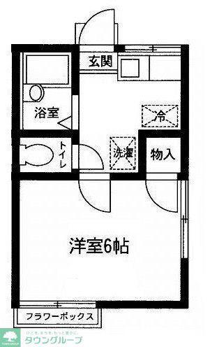 アルス旭ヶ丘(1K/2階)の間取り写真