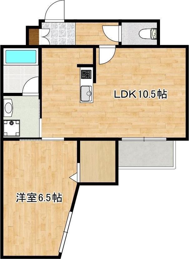 LAPIS薬園町(1LDK/2階)の間取り写真