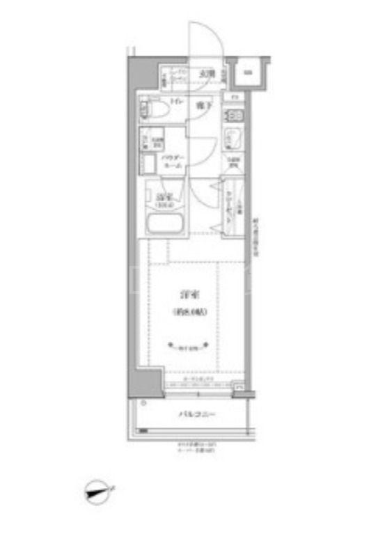 RELUXIA GRANDE川崎(1K/3階)の間取り写真