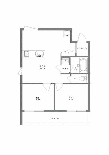 プレシャス千歳台(2LDK/3階)の間取り写真