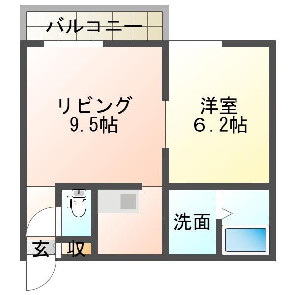 HILLZ NISEKOII(1LDK/1階)の間取り写真