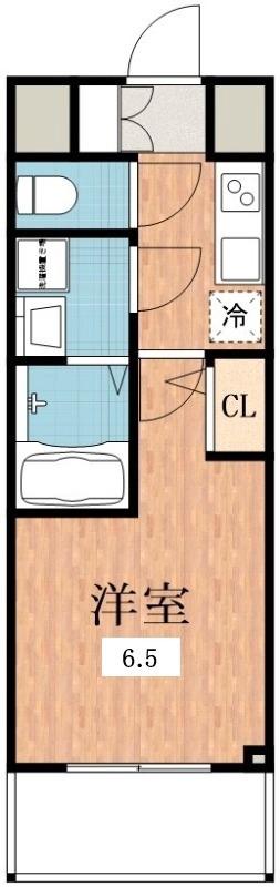 ES-GRANDE長居パークフロント(1K/7階)の間取り写真