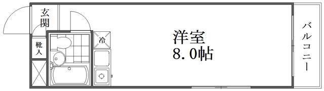 スカイコート下北沢(ワンルーム/4階)の間取り写真