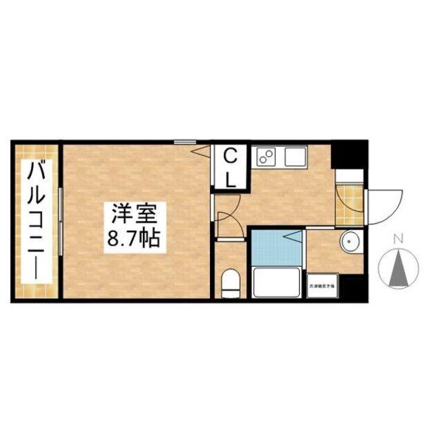 丹下キアーロ(1K/4階)の間取り写真