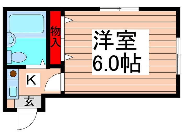 ケントピア本中山(1K/2階)の間取り写真