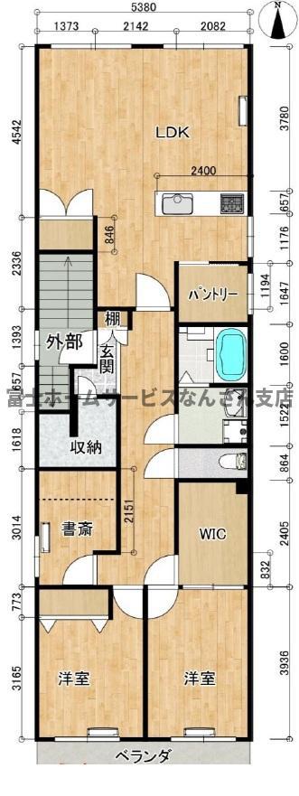 コーポサカイ(3SLDK/2階)の間取り写真
