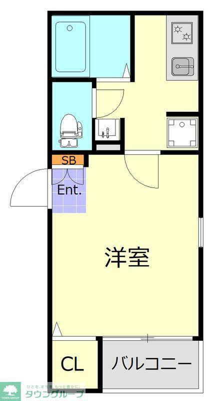 クラッセ東武練馬(1K/2階)の間取り写真