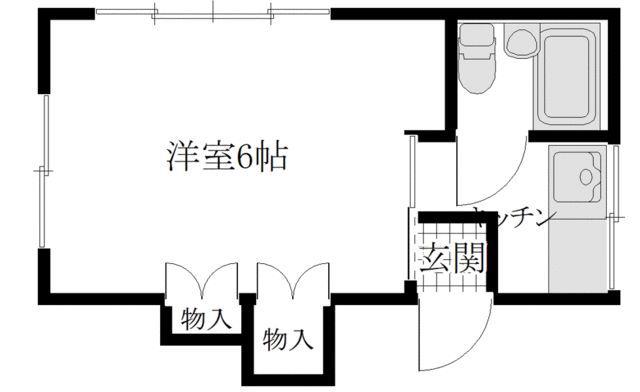 M&M万町(1K/1階)の間取り写真