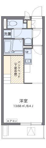 ミランダYIII(ワンルーム/1階)の間取り写真