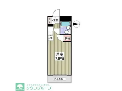 シャルム堀之内(ワンルーム/2階)の間取り写真