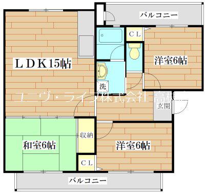 リュミエール(3LDK/3階)の間取り写真