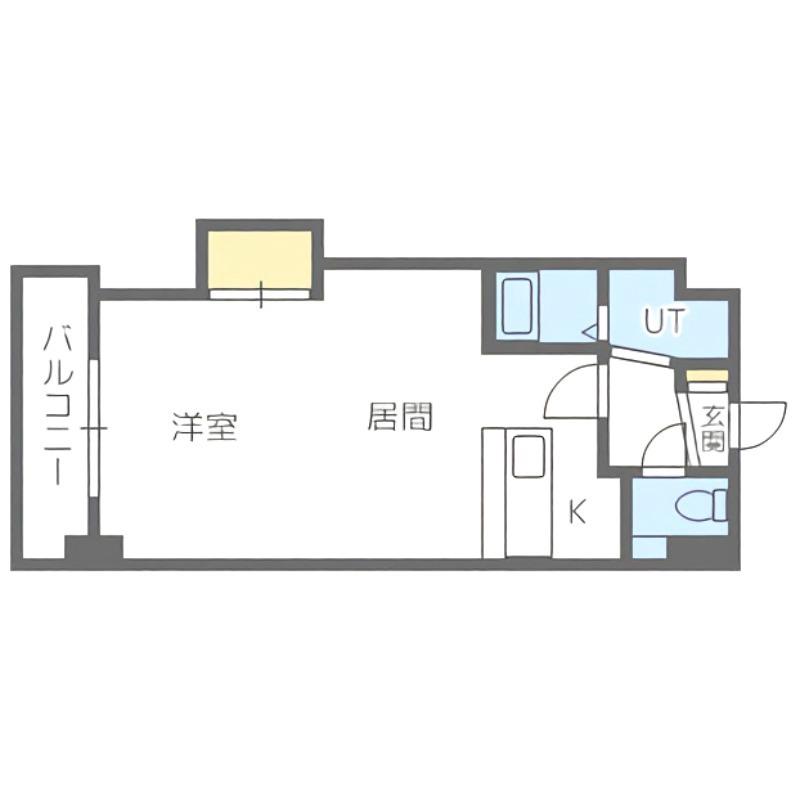 フェアフィールド菊水(1DK/7階)の間取り写真