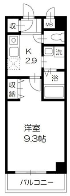 ブライトレジデンス(1K/5階)の間取り写真