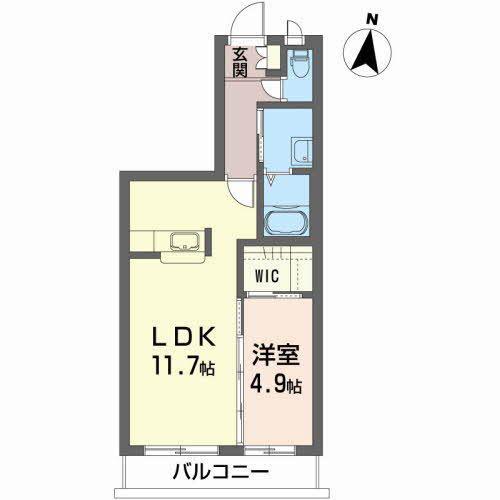 MAISON・MAST売市A(1LDK/2階)の間取り写真