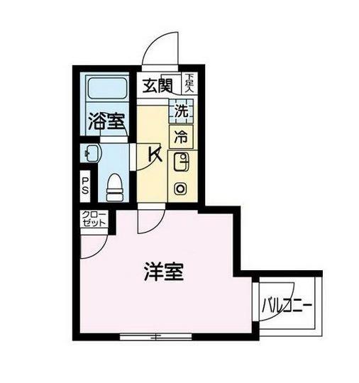 レジデンス池尻(1K/3階)の間取り写真