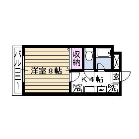 パートナーSANO(1K/2階)の間取り写真