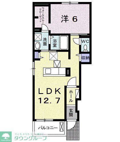 ビバーチェ(1LDK/1階)の間取り写真