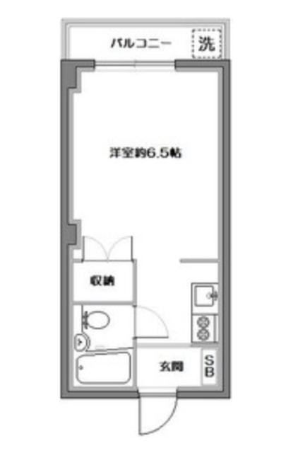マンション加納(ワンルーム/2階)の間取り写真