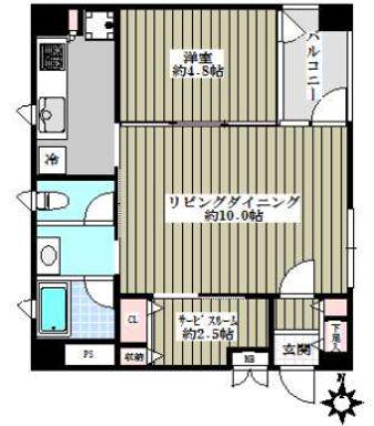 コート本郷(1SLDK/4階)の間取り写真