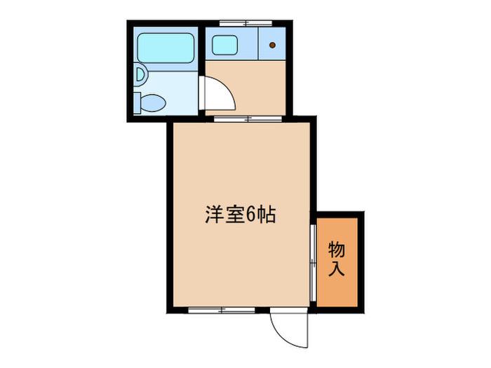木村アパート(ワンルーム/2階)の間取り写真
