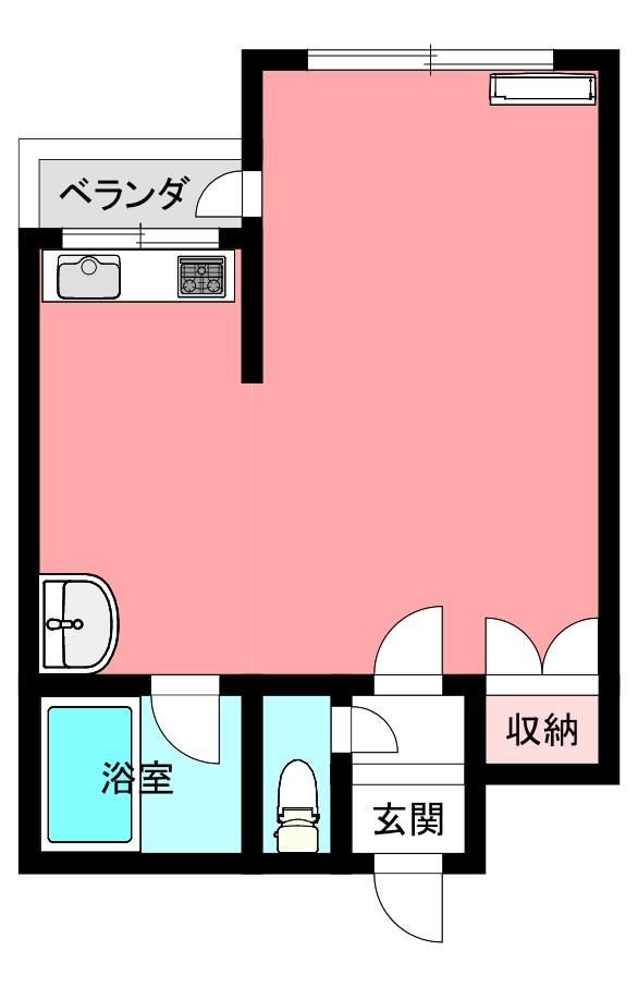 マンション長横町(ワンルーム/2階)の間取り写真