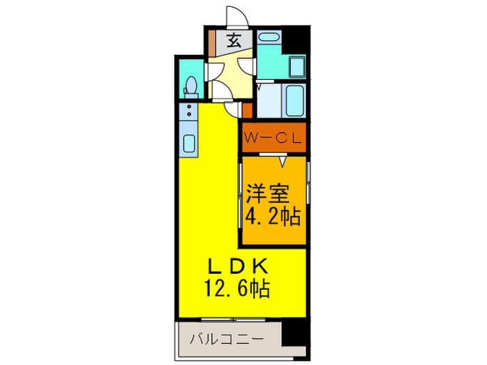 ルミエール光町III(1LDK/7階)の間取り写真