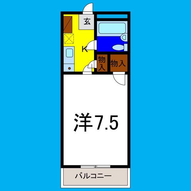 エスチュアリー64(1K/2階)の間取り写真