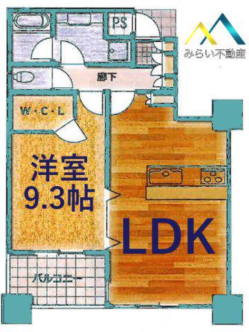 東急ドエル・アルス桜木町博物館通(1LDK/4階)の間取り写真