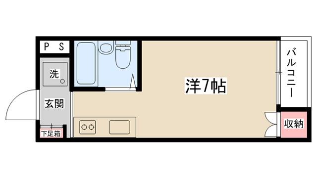 リチェモンテ古淵(1K/2階)の間取り写真