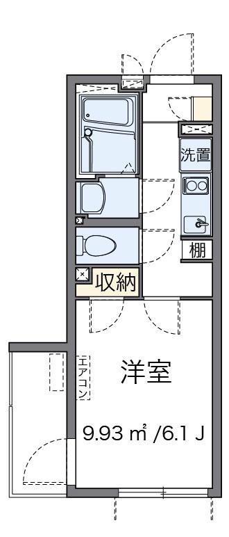京急本線 六郷土手駅 徒歩7分 4階建 築10年(1K/1階)の間取り写真