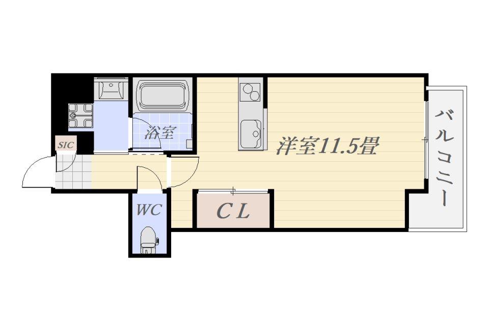 D DESIGNまちの杜(ワンルーム/9階)の間取り写真