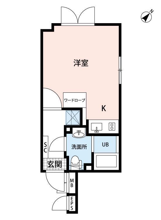 ラピス大井町II(ワンルーム/3階)の間取り写真