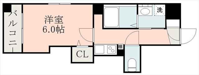 SーRESIDENCE鴨池PRIMO(1K/1階)の間取り写真
