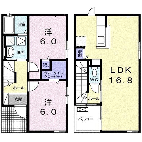 コマクサ(2LDK/1階)の間取り写真