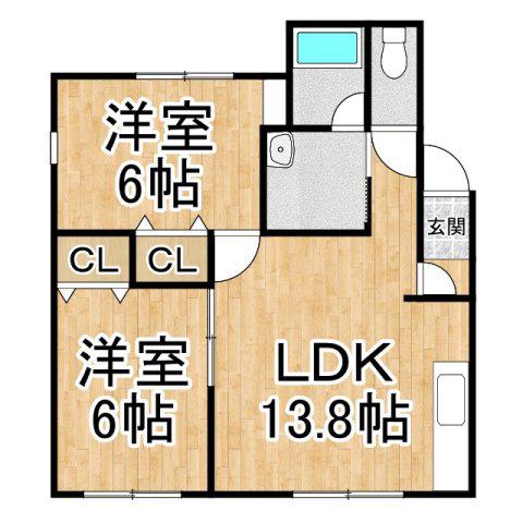 FAROI(2LDK/1階)の間取り写真