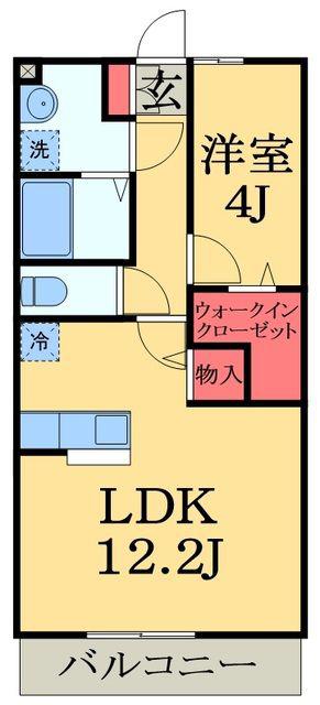 グラマードマレⅦ A(1LDK/2階)の間取り写真
