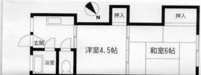 中島アパート(2K/2階)の間取り写真