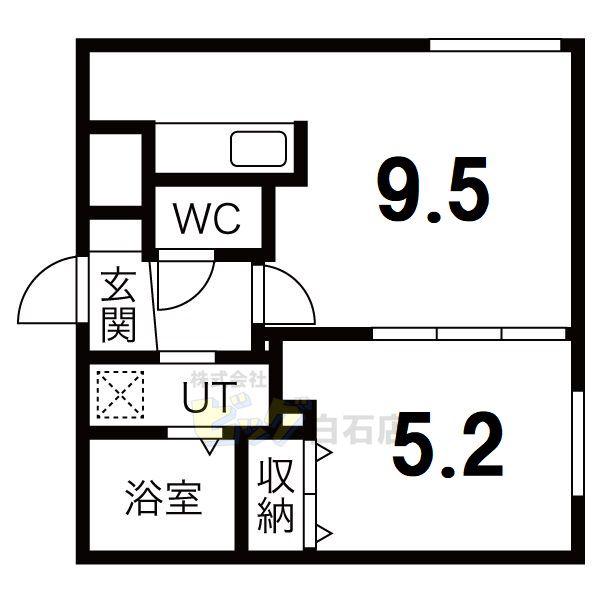 LA LUCE南郷(1LDK/4階)の間取り写真