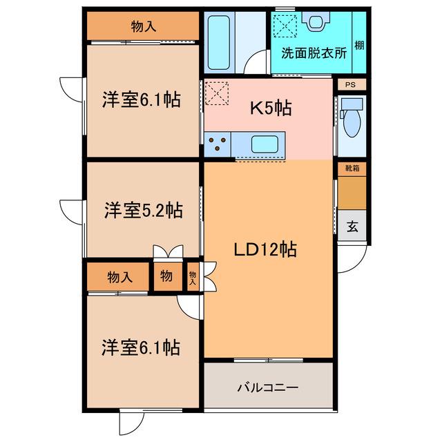 TOWN QUALIOR (3LDK/1階)の間取り写真