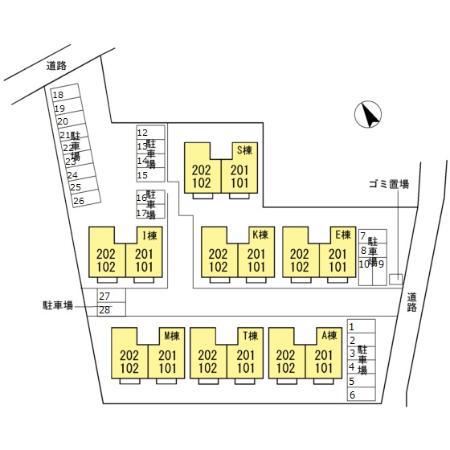 グレープ・シュライン K(2LDK/2階)の間取り写真