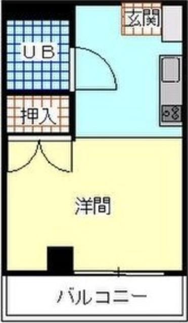 矢嶋ビル(1DK/3階)の間取り写真