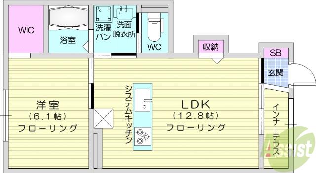 コンフォーティアⅡ(1LDK/1階)の間取り写真