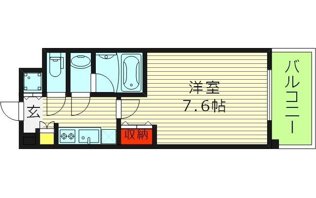 SK RESIDENCE城北(1K/2階)の間取り写真