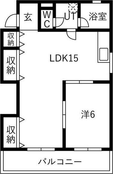 カーサバレンシア豊明(1LDK/2階)の間取り写真