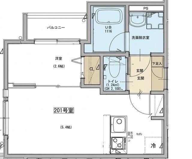 KEIAI RESIDENCE 北野(1LDK/2階)の間取り写真