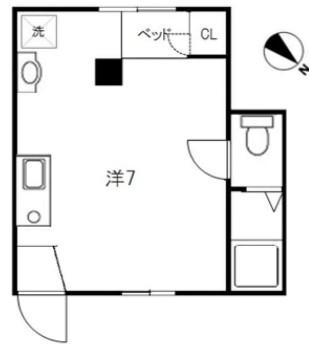 オッヂ目黒本町(ワンルーム/3階)の間取り写真