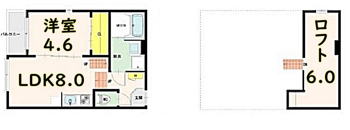 MIDDLEVILLAGELS(1LDK/1階)の間取り写真